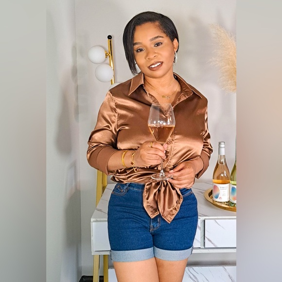 Brown Long Sleeve Shirt-PLT - Picture 3 of 14